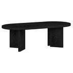 Mesa de centro ovalada de 48" con patas angulares - 47.63" de ancho