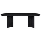 Mesa de centro ovalada de 48" con patas angulares - 47.63" de ancho