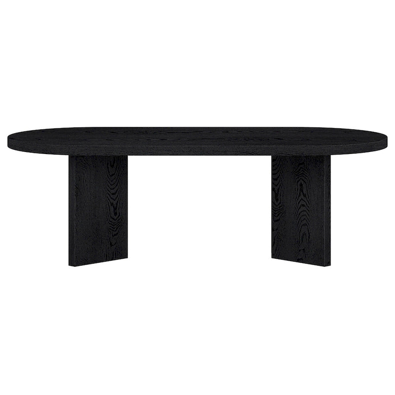Mesa de centro ovalada de 48" con patas angulares - 47.63" de ancho