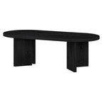 Mesa de centro ovalada de 48" con patas angulares - 47.63" de ancho
