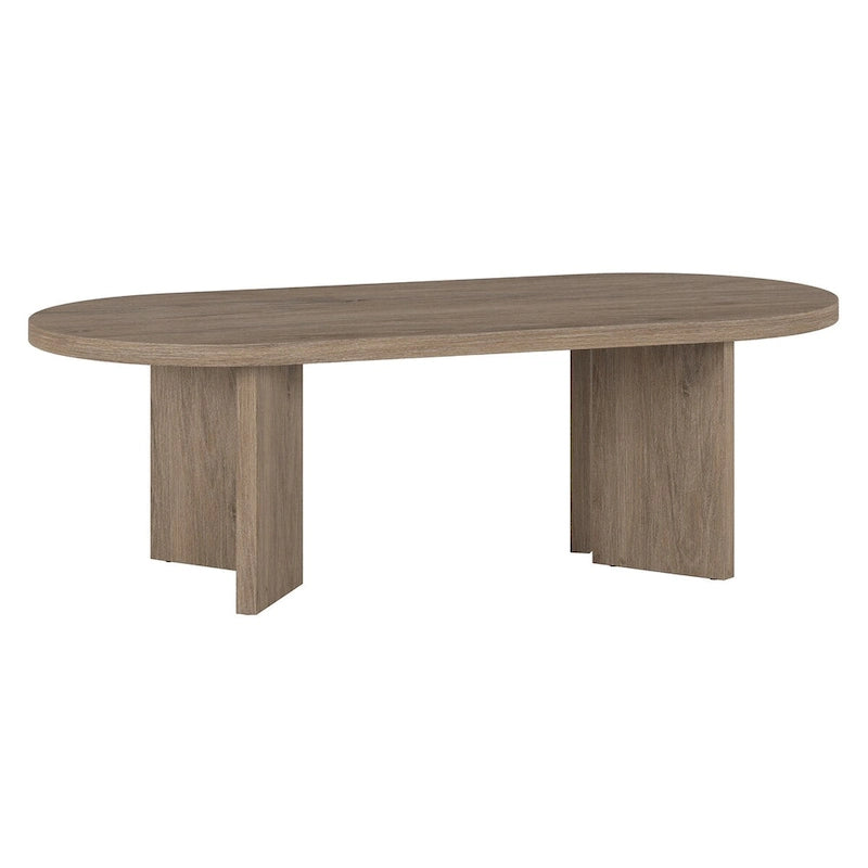 Mesa de centro ovalada de 48" con patas angulares - 47.63" de ancho