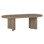 Mesa de centro ovalada de 48" con patas angulares - 47.63" de ancho