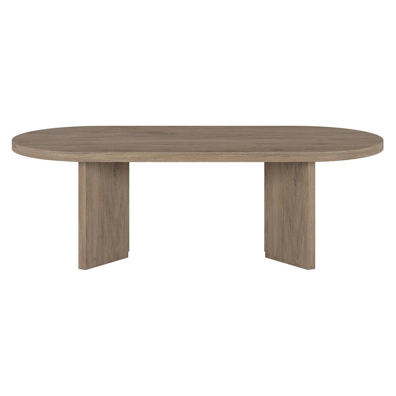 Mesa de centro ovalada de 48" con patas angulares - 47.63" de ancho
