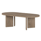 Mesa de centro ovalada de 48" con patas angulares - 47.63" de ancho