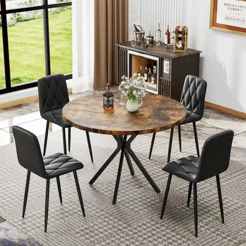 Juego de 4 sillas de comedor de terciopelo con patas de metal