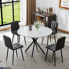 Juego de 4 sillas de comedor de terciopelo con patas de metal