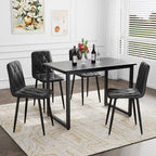 Juego de 4 sillas de comedor de terciopelo con patas de metal