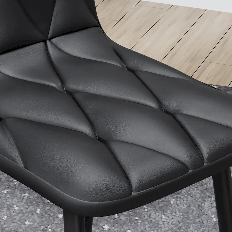 Juego de 4 sillas de comedor de terciopelo con patas de metal
