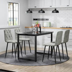Juego de 4 sillas de comedor de terciopelo con patas de metal