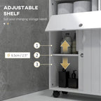 Armario de almacenamiento de baño delgado con ruedas y soporte para papel higiénico