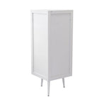 Armario esquinero de 3 niveles con puerta de cristal