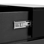 Mesa de centro cuadrada con tapa deslizante y compartimentos de almacenamiento ocultos