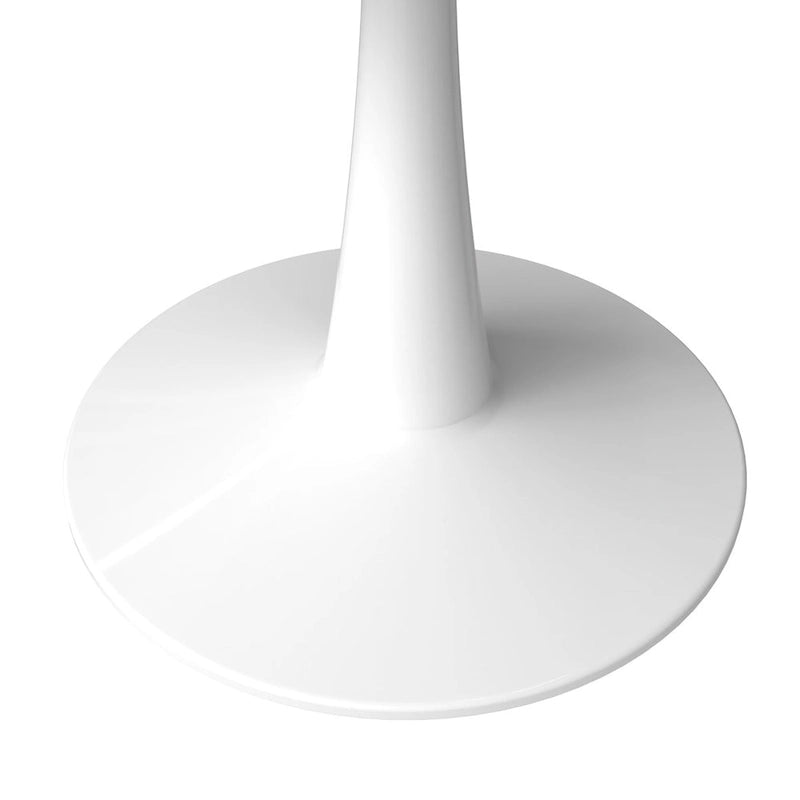 Mesa de comedor redonda de 40" con tapa de MDF y base de pedestal de acero