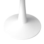 Mesa de comedor redonda de 40" con tapa de MDF y base de pedestal de acero
